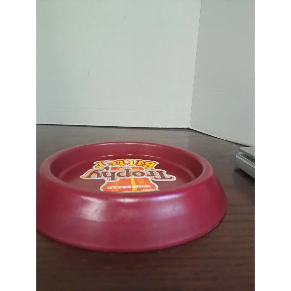 Vintage Whitbread Trophy Bitter Round Red 6.5in Metal Tray